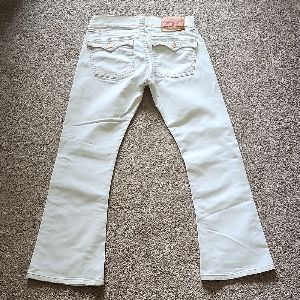 Levi's White Flare Wide Leg Low Rise Jeans 11M